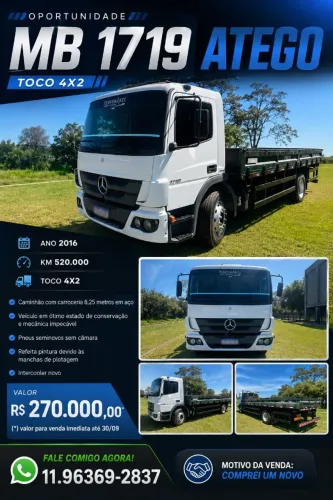 MB1719 Atego 2016 em Perfeito estado!