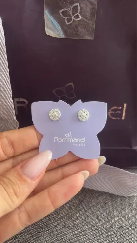 Brinco chuveirinho prata 925 com zircônia