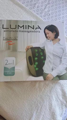 almofada massageadora shiatsu lumina fisiomedic 2 em 1