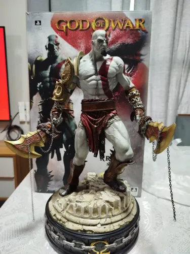 Figure Estatua Kratos Sideshow edição especial God of War 3 PS3