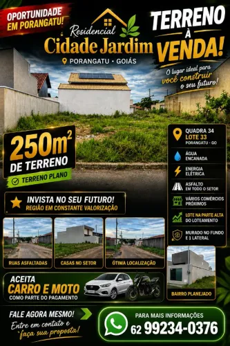 Lote em Porangatu- Go Cidade Jardim