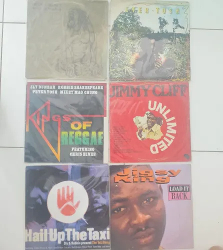 Lote de vinil de reggae. LP, 12" e 7"