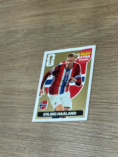 Figurinha Oficial Extra Sticker Erling Haaland Ouro