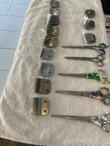 Kit - laminas, adaptadores e tesouras para tosa