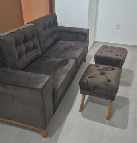 Sofá 3 lugares retrô