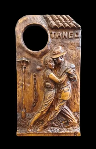 Painel Vintage Tango Argentino, com Base para Relógio