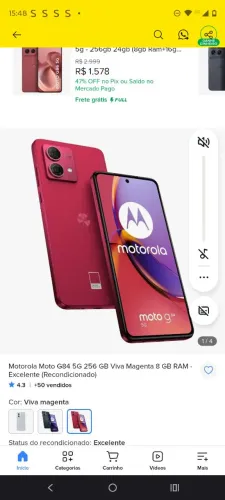 Celular moto g 84