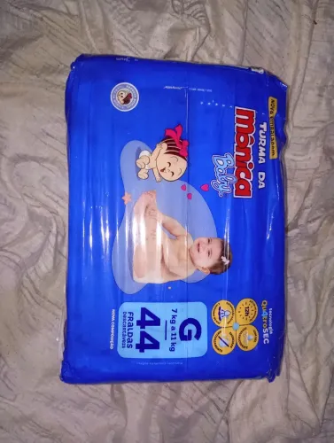Fralda da turma da Mônica com 44 unidades tamanho G