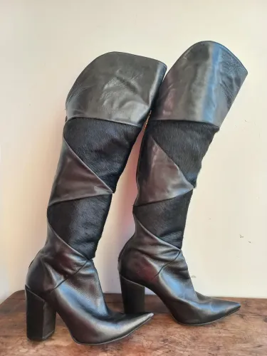 Bota de couro legítimo Tamanho 36