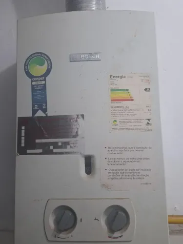 Aquecedor a gás com defeito