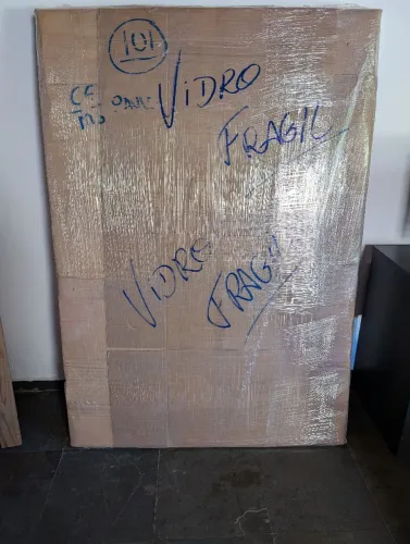 Espelho de cristal com moldura 