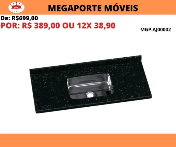 Pedra de Pia 1,20 com Cuba Inox Aj