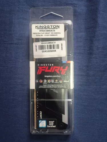 Memória RAM Kingston FURY Beast RGB 16GB DDR4 3200MHz CL16 - NOVA LACRADA