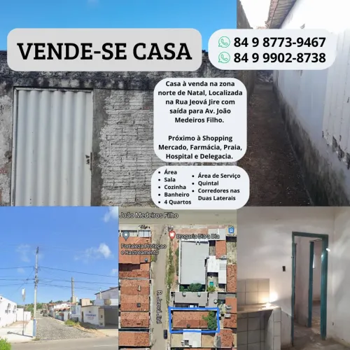 Disponível proposta de troca e pagamento. Casa/ Terreno / Zona Norte de Natal - RN