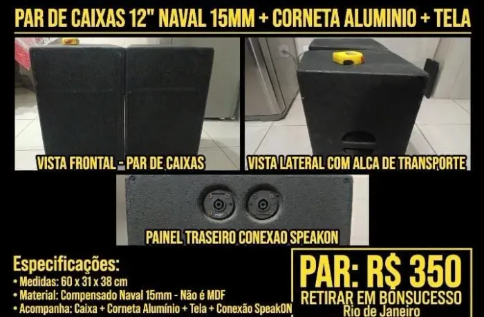 Par de caixa 12 polegadas (gabinete)