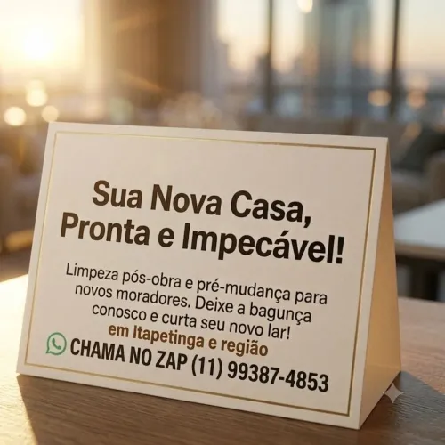 Faxina em imoves e apartamentos para novos moradores!