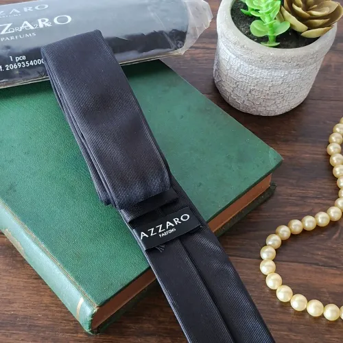 Gravata AZARRO Black Tie Slim com Case