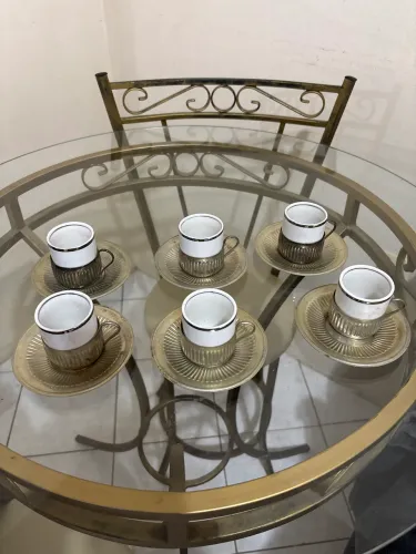 Conjunto porcelana e prata Bellargo