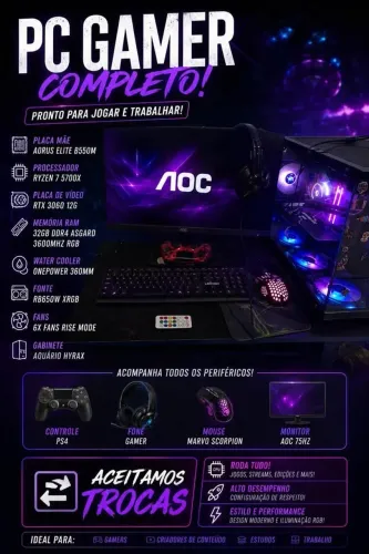 PC GAMER IMPERDIVEL!!! (ACEITO TROCAS COM VOLTAS)