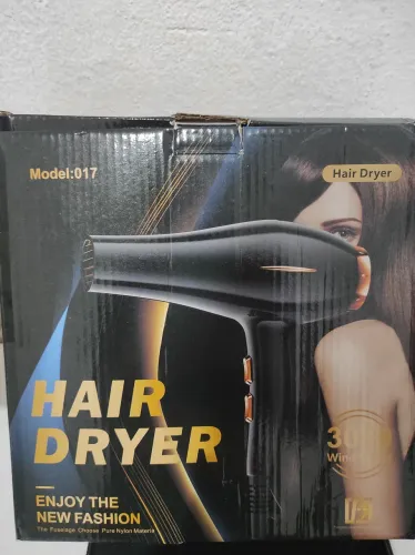 secador de cabelo preto "Hair Dryer 3000W".