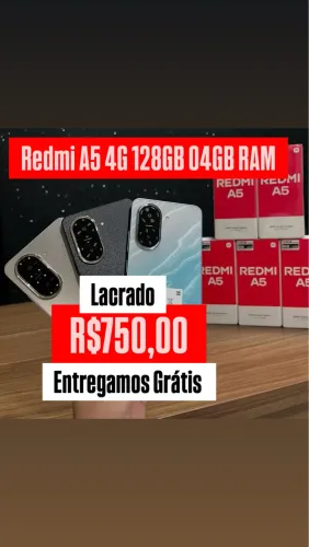 Xiaomi Redmi A5 128/04- Azul Preto Dourado A Pronta Entrega Grátis 