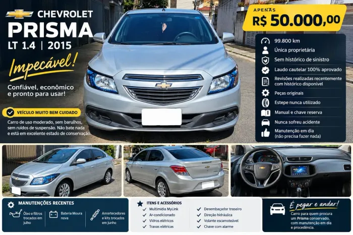 Chevrolet Prisma Sed. LT 1.4 8V Flexpower 4P 2015