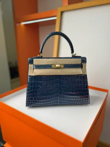 BOLSA MINI KELLY CROCODILO HAND MAD