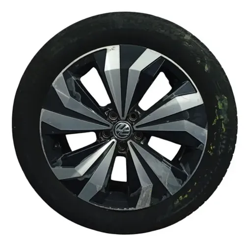Roda Aro 17 com Pneu 205/55 para Volkswagen T-Cross 2020 2021 na Cor Preta