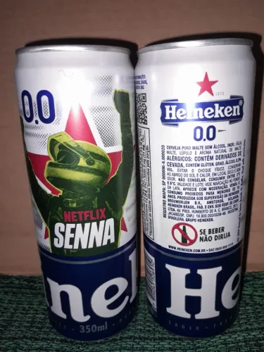 Lata Heineken Zero Ayrton Senna Edição Limitada vazia