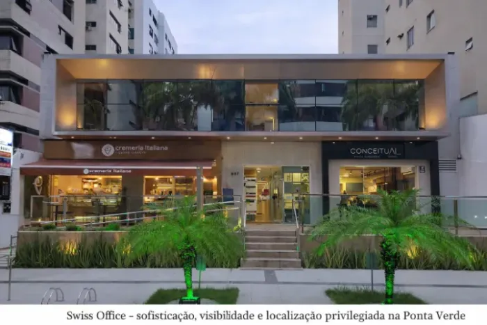 Aluga-se, sala 23m², c/ ar cond., no Swiss Office, empresarial mais charmoso da P.Verde!
