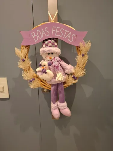 Guirlanda de Boas Festas - boneco de neve