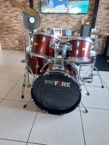 Bateria pro fire com pratos de estudo