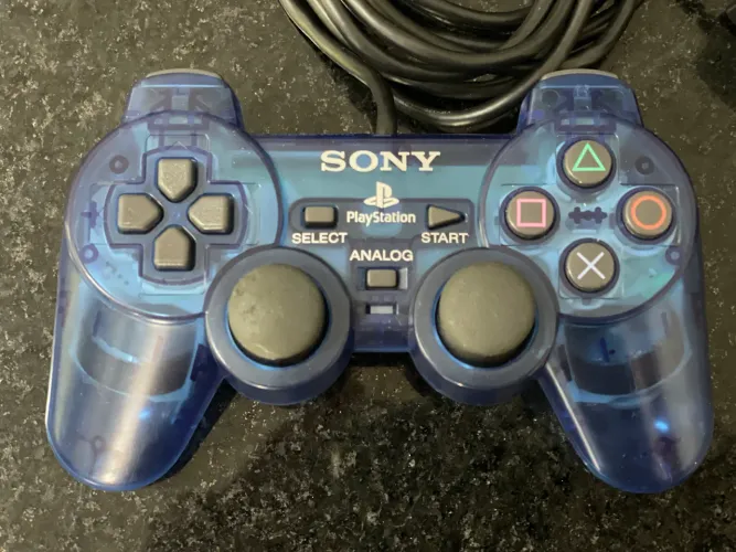 Controle Sony PS2 DualShock 2 - Edição Especial Ocean Blue (Transparente)