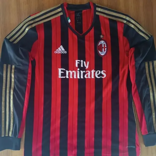 camisa original 2013 manga longa milan tamanho m 2014