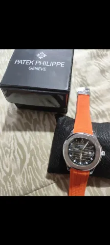 Relógio masculino patek agua nau-nault silicone quartezo