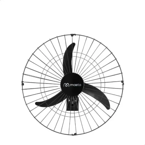 Ventilador de Parede 60cm Maeto Preto 147W Oscilante Silencioso