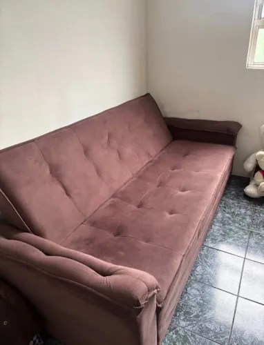 Sofá cama marrom