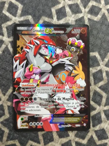 Carta Groudon Ex da equipe magma