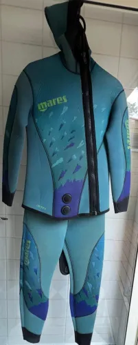 Roupa de Mergulho Mares 8mm - Long John + Jaqueta com Capuz