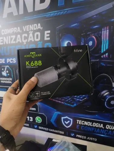 Microfone dinâmico fifine k688