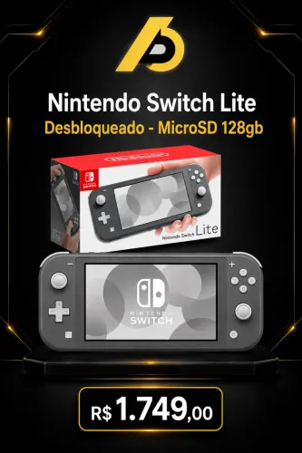 Nintendo Switch Lite Cinza - Desbloqueado