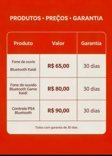 Fone Bluetooth  game  e normal originais  marca KAIDI