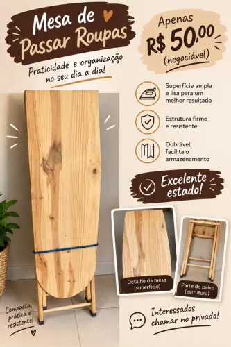 Mesa de passar roupa NEGOCIÁVEL
