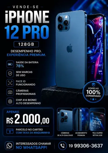 iPhone 12 pro  baixei o preço pra sair hoje 