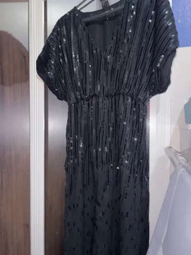 Vestido paetê preto