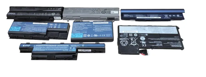 Baterias notebook usadas defeituosas (lote 7 unidades)