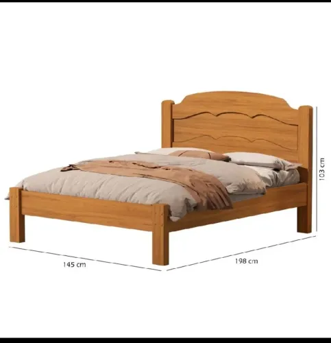Cama de casal de Madeira 