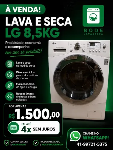 Maquina Lava e Seca LG 8,5kg