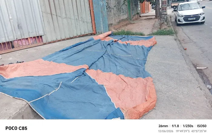 Lona para barraca 6metros por 3