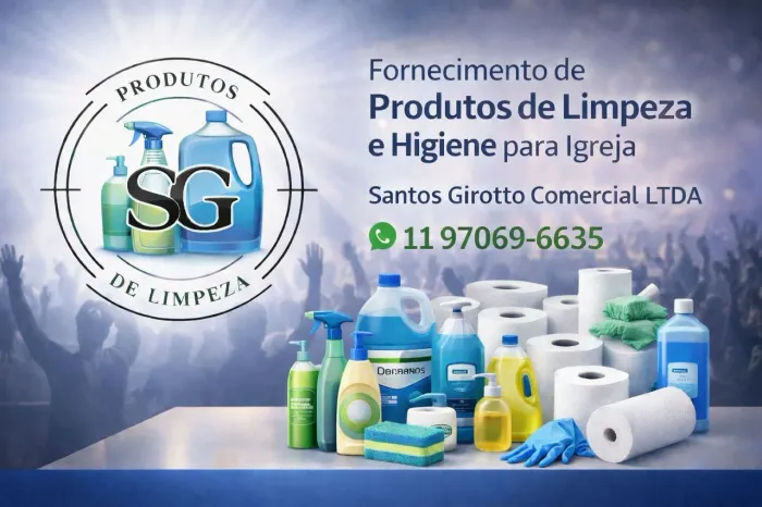 Fornecedor de produtos de limpeza e higiene para igreja